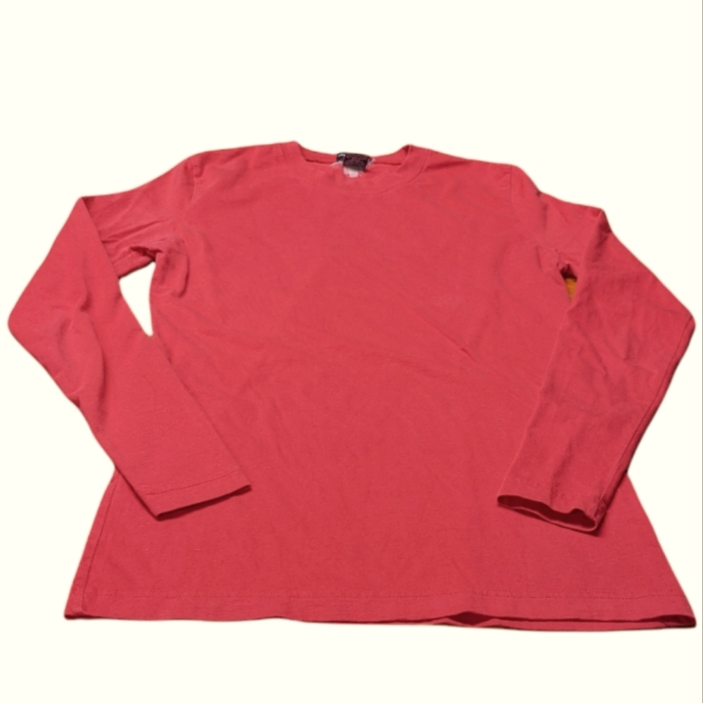 Ladies Moda International XS Red Long Sleeve Crew Neck Tee shirt